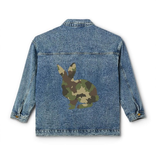 Bunny Camouflage Classic Women's Denim Jackets