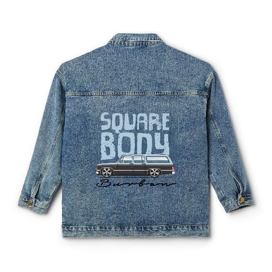 square body Light Blue Classic Women's Denim Jackets