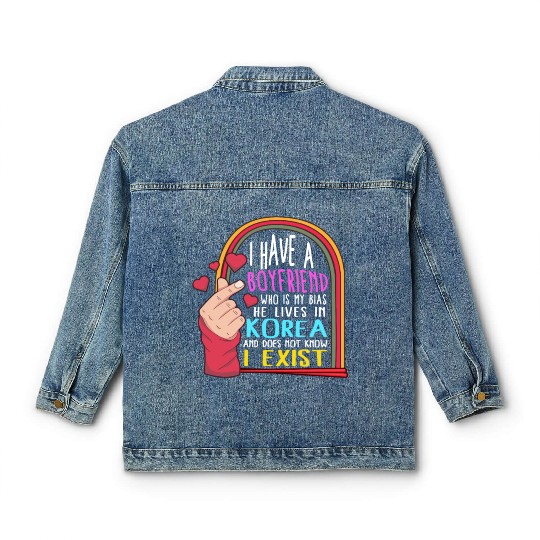 Korean Classic Women's Denim Jackets, I Have A Boyfriend Who Is My Bias