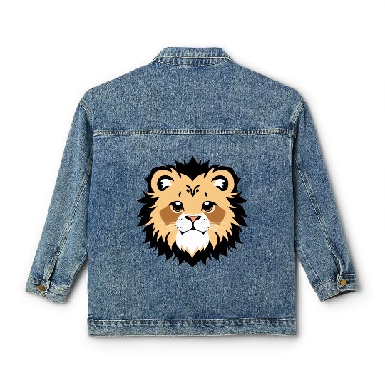 Royal Cartoon Lion - King of the Jungle 15 Classic Women's Denim Jackets