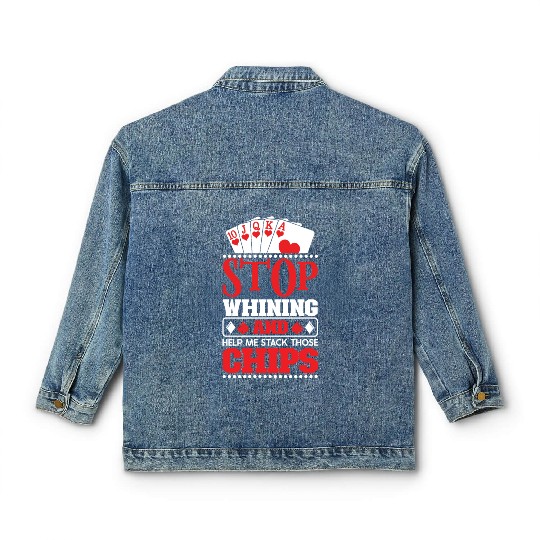 Poker Casino Poker Player Gambling Roulette Gift Classic Women's Denim Jackets