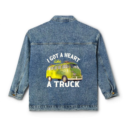 I Got A Heart Like A Truck Classic Women's Denim Jackets