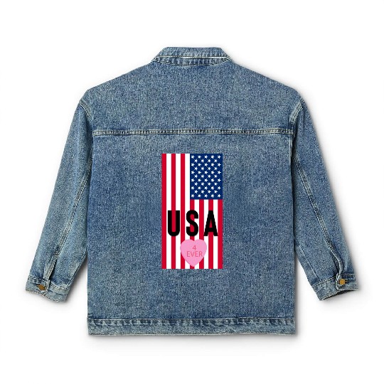 USA Stars and Stripes Classic Women's Denim Jackets