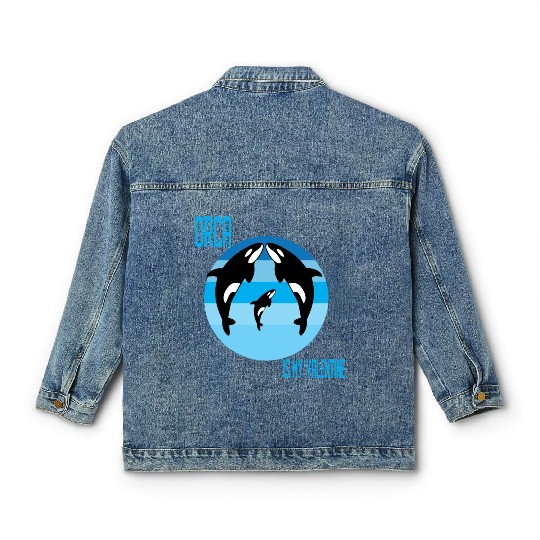 King Orca: Ruler of the Seas Classic Women's Denim Jackets