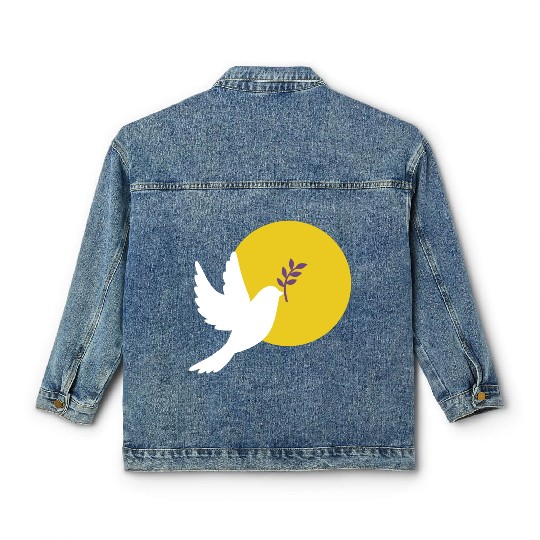 peace dove purple peace Ukraine Classic Women's Denim Jackets
