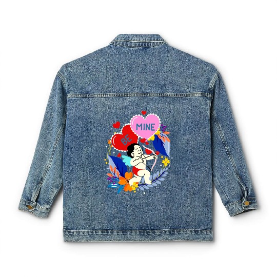 Cupid Be Mine - Valentines Day Classic Women's Denim Jackets