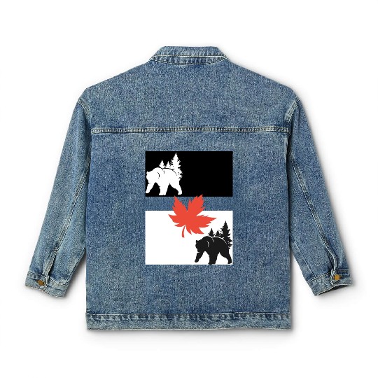 Day and Night Bears Classic Women's Denim Jackets