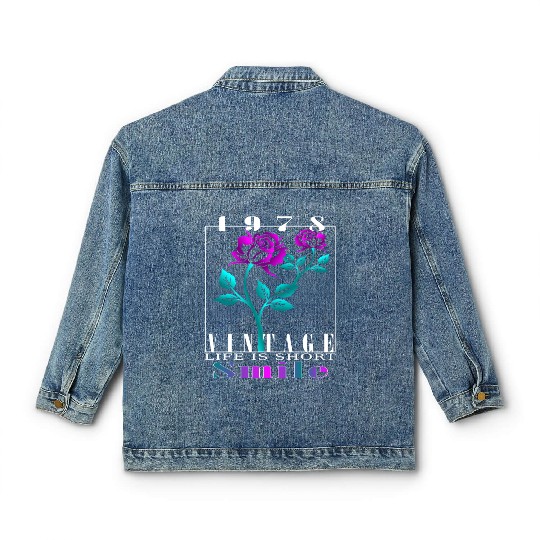 1978 Born Vintage Rose Gift Classic Women's Denim Jackets