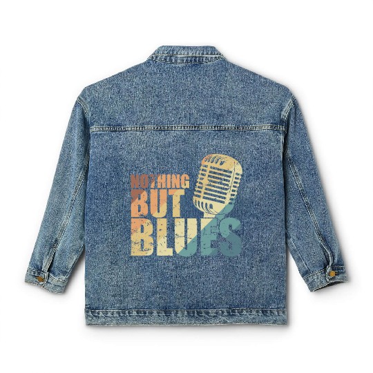 Nothing but Blues Music Trumpet Classic Women's Denim Jackets