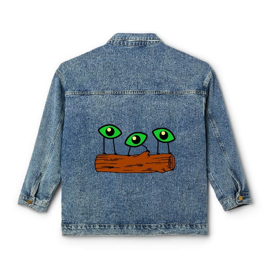 Eyes On Log Classic Women's Denim Jackets