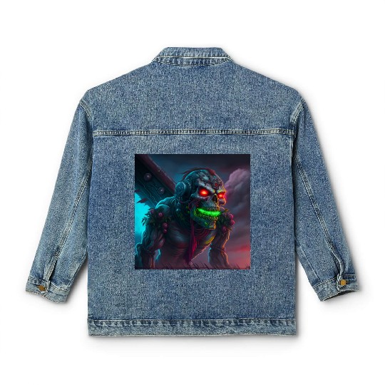 ZOMBIE IRON MAIDEN (version 15) Classic Women's Denim Jackets