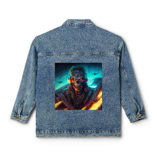 ZOMBIE IRON MAIDEN (version 13) Classic Women's Denim Jackets