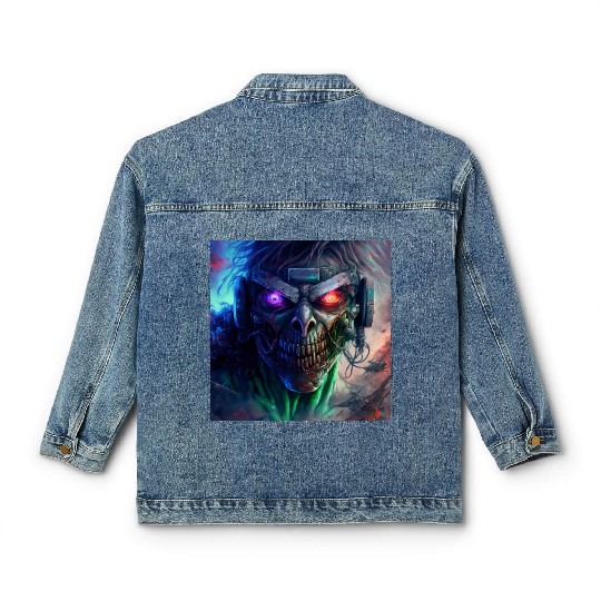 ZOMBIE IRON MAIDEN (version 12) Classic Women's Denim Jackets
