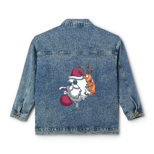 Sushi Santa - Christmas Santa Claus Classic Women's Denim Jackets