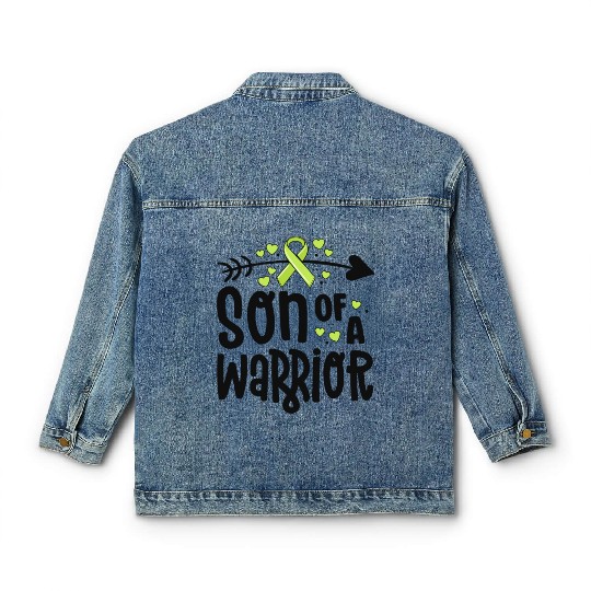 Son Of A Warrior Lymphoma Cancer Awareness Family Classic Women's Denim Jackets