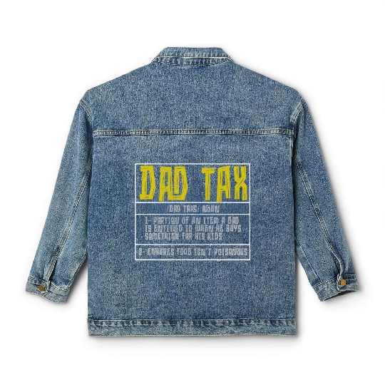 Vintage Dad Tax Definition Men Funny Father's Day Classic Women's Denim Jackets