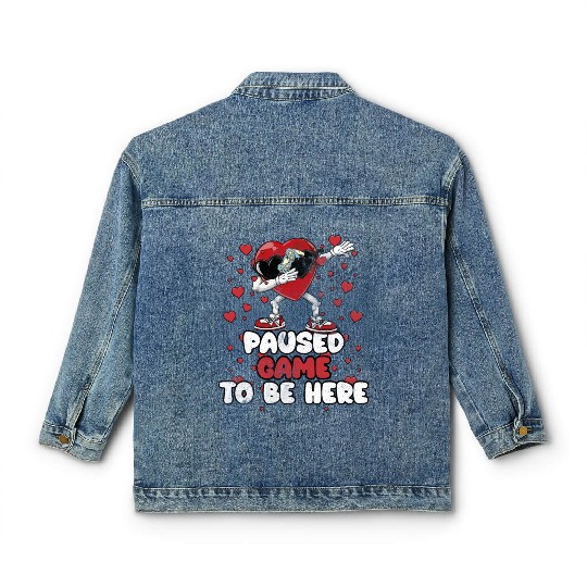 I Paused My Game To Be Here Mens Kids Boys Classic Women's Denim Jackets