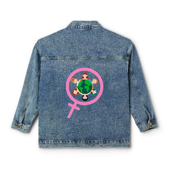 International Women's Day Embrace Equity Classic Women's Denim Jackets