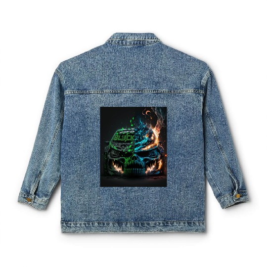 Racing Skulls Ken block Classic Women's Denim Jackets