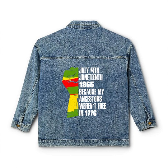 Juneteenth free since 1865 Black History US Africa Classic Women's Denim Jackets