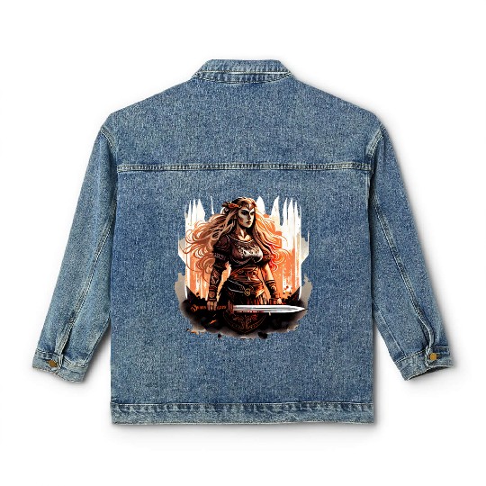 Shield-maiden or Shieldmaiden Amazon Classic Women's Denim Jackets