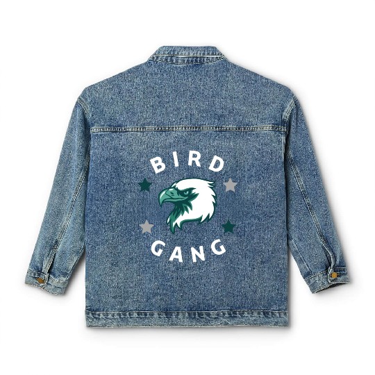 Eagle Bird Gang Funny Philadelphia Classic Women's Denim Jackets
