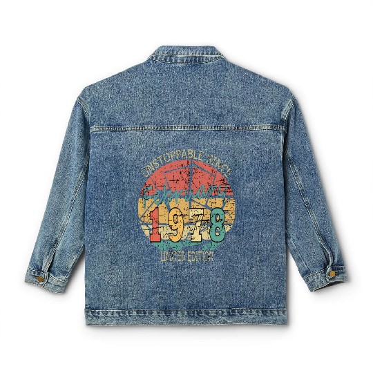 1978 Born Vintage Rose Gift Classic Women's Denim Jackets