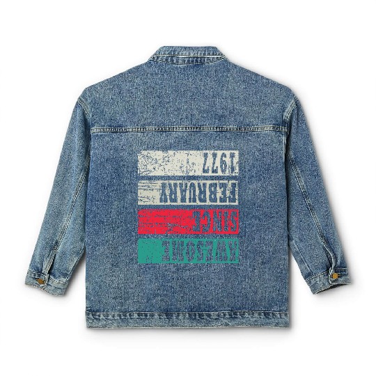 Awesome Since 1977 Birthday Classic Women's Denim Jackets