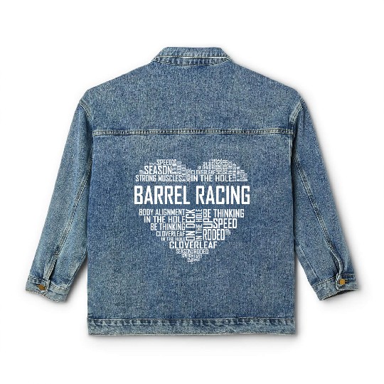 Barrel Racing - Heart Classic Women's Denim Jackets
