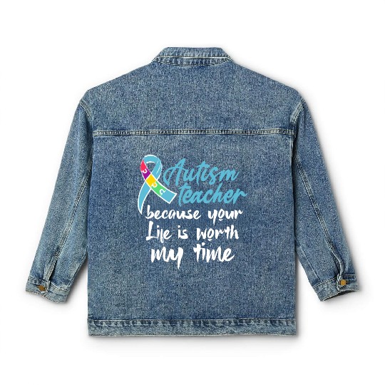 Autism Teacher Classic Women's Denim Jackets