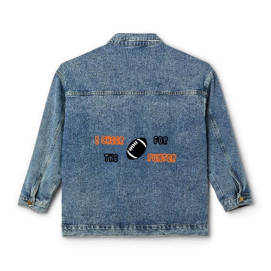 i cheer for the punter Classic Women's Denim Jackets