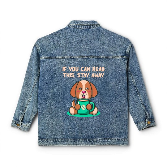 If You Can Read This Stay Away Nerd Introvert Weir Classic Women's Denim Jackets