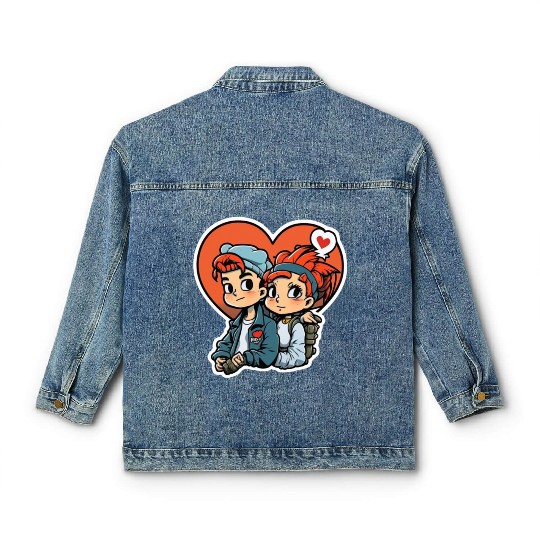 young couple Classic Women's Denim Jackets