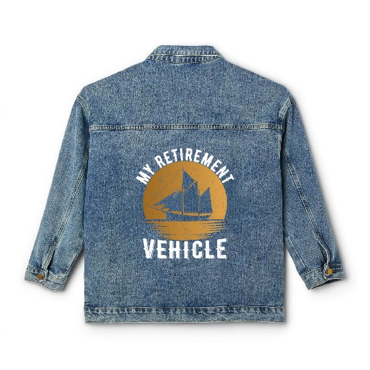 Retirement Vehicle Sailor Sailboat Classic Women's Denim Jackets