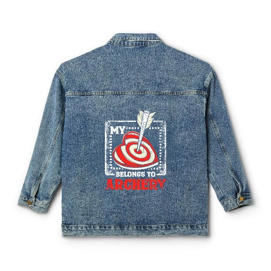 My Heart Belongs To Archery Classic Women's Denim Jackets