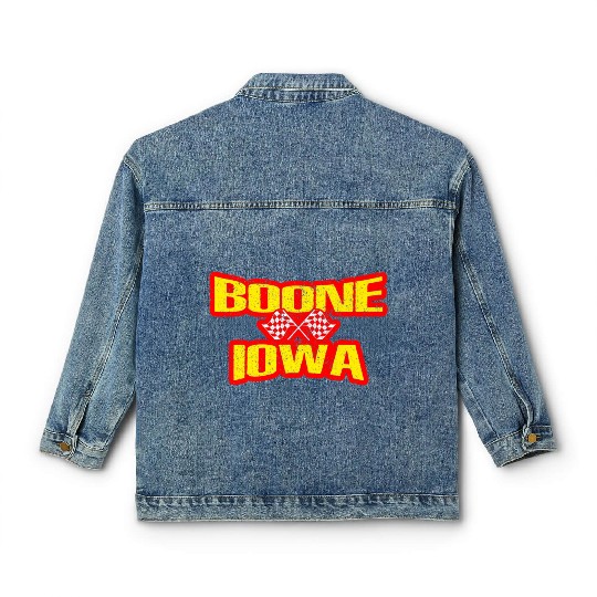 Boone Iowa IA Midwest Hobby Stock Modified Race Ca Classic Women's Denim Jackets