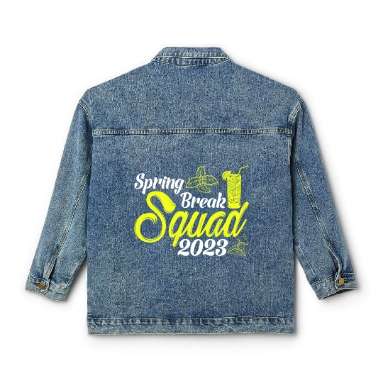 Spring Break Squad 2023 Vacation Spring Break Classic Women's Denim Jackets