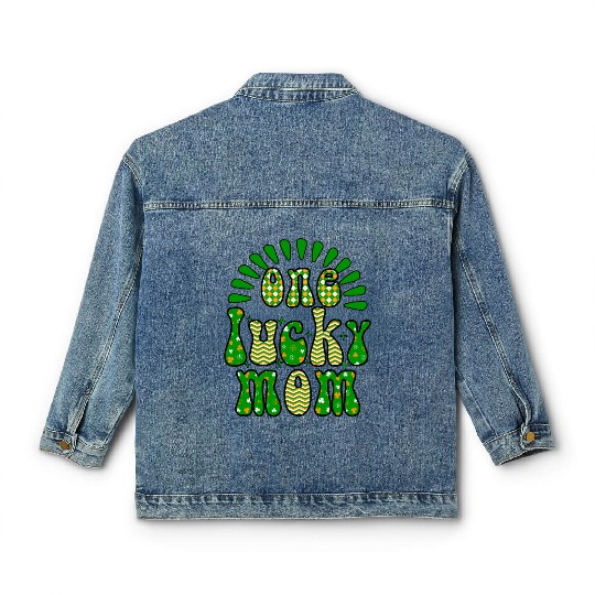 One luckyPatricks Day Sublimation Classic Women's Denim Jackets