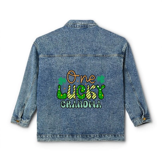 One luckyPatricks Day Sublimation Classic Women's Denim Jackets