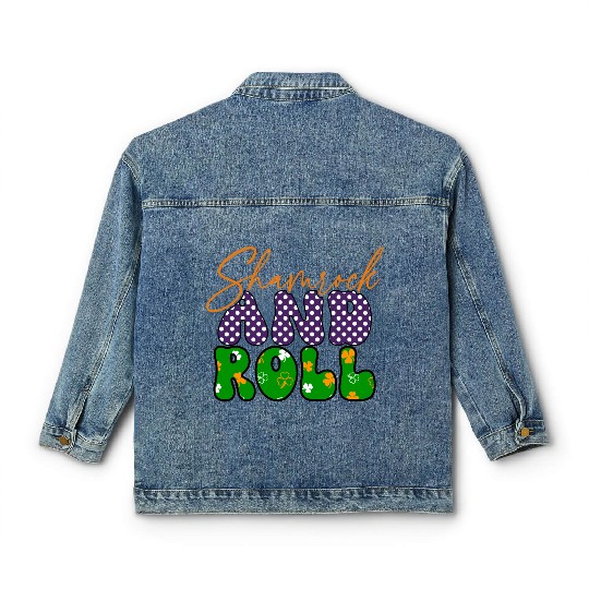 ShamrockPatricks Day Sublimation Classic Women's Denim Jackets