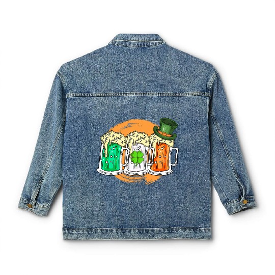 Ireland beer Irish St. Patrick's Day Classic Women's Denim Jackets