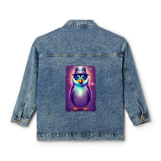 Fantasy Penguin Art Classic Women's Denim Jackets