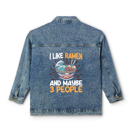Ramen Noodle Soup Japanese Kawaii Gift Ramen Classic Women's Denim Jackets
