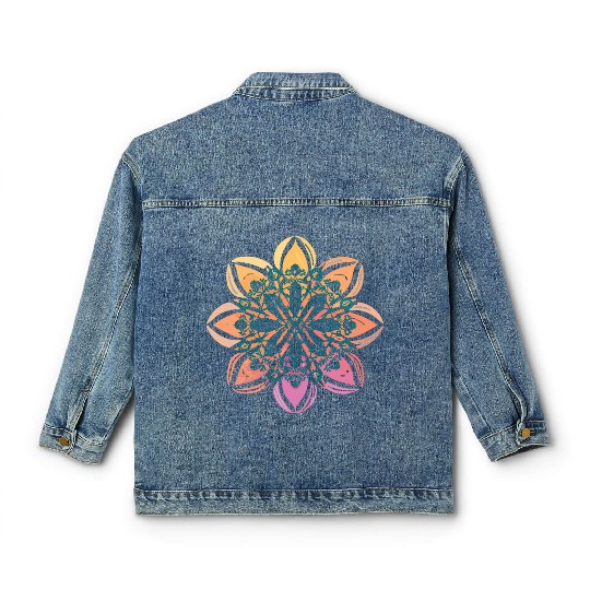 mandala Clamber drawing Classic Women's Denim Jackets
