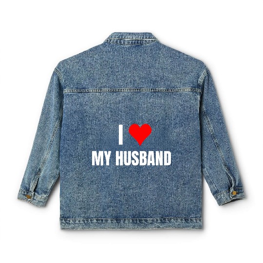 I Heart My Husband, Happy Wife, Happy Life Classic Women's Denim Jackets