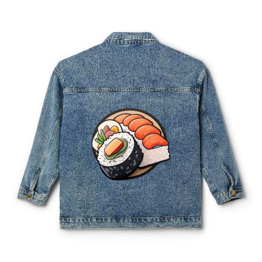 Colourful sushi Classic Women's Denim Jackets