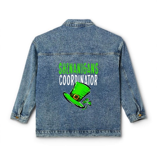 Shenanigans Coordinator Gnomes Green Proud Classic Women's Denim Jackets