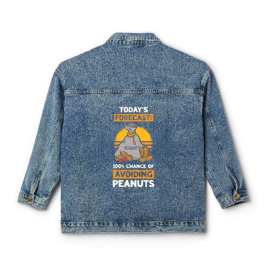 Today's Forecast 100% Chance Of Avoiding Peanuts Classic Women's Denim Jackets