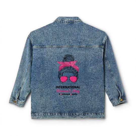 International Women's Day 2023 Embrace Equity Classic Women's Denim Jackets