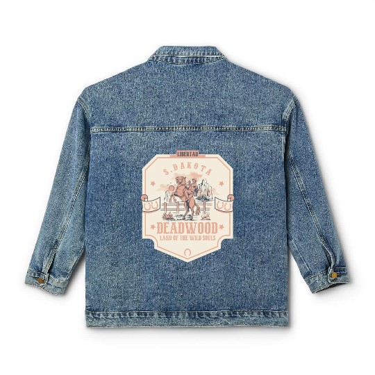 dead wood south dakota wild west town Classic Women's Denim Jackets